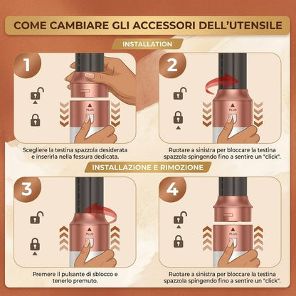 Bellora Beauty Milano MultiStyler 5 in 1—Styler Capelli Multifunzione Con Tecnologia Airflow Per Asciugare Lisciare E Creare Onde Ricci O Look Naturali A Casa (Rosa (Manuale In Inglese))