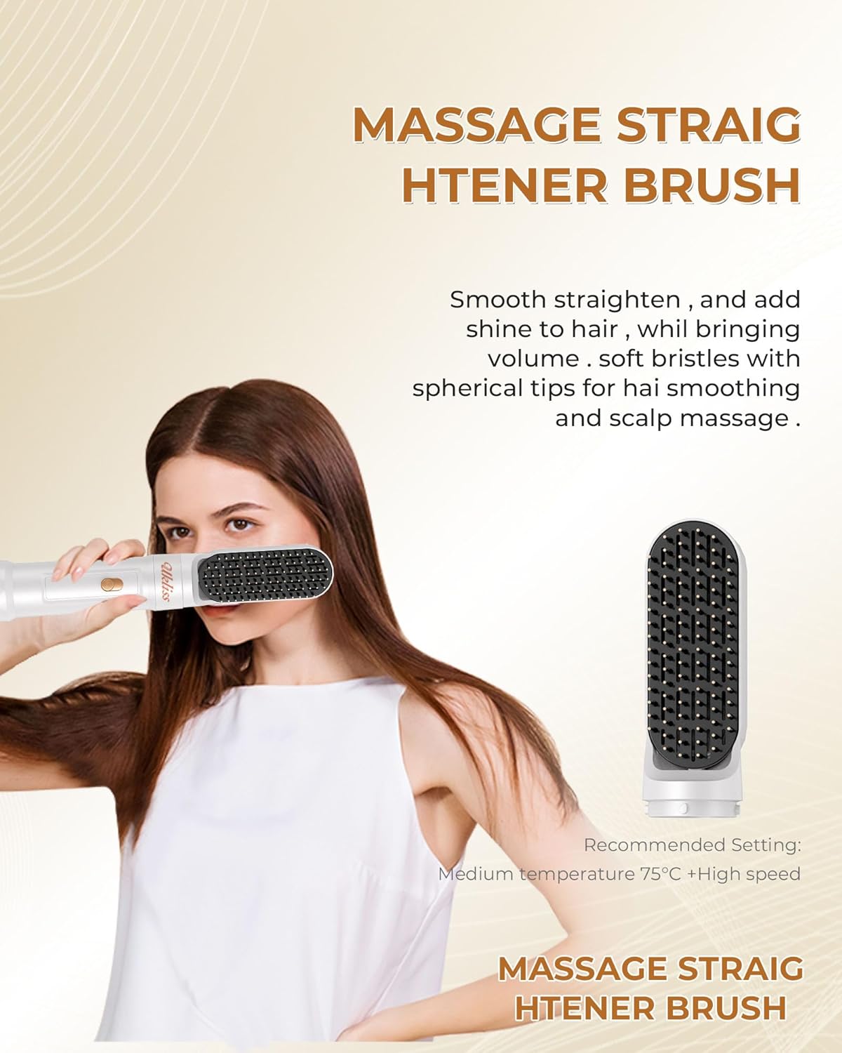 UKLISS Hairstyler 6 in 1, Haarstyler & Hair Styler Set mit Automatisch Wrap Lockenstab, Hair Dryer, Thermal Brush, Warmluftbürste, Rundbürstenföhn, Geschenke für Frauen Föhnen, Locken, Glätten (Weiß)